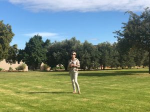 Barbara at the Rio Largo Olive Farm